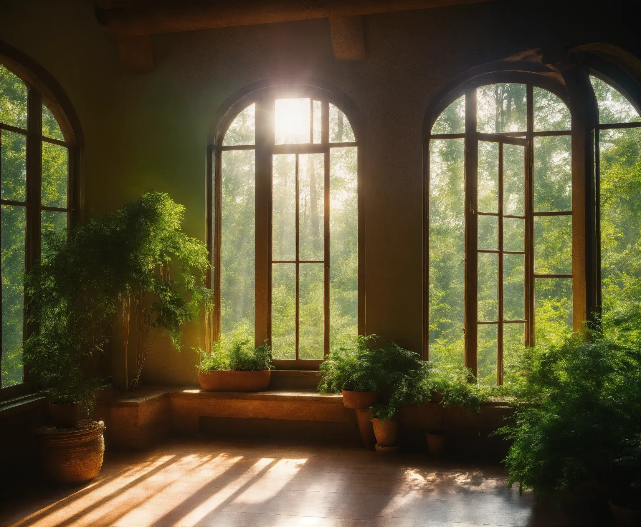 Keuken met lichtdoorlatende jaloezieën